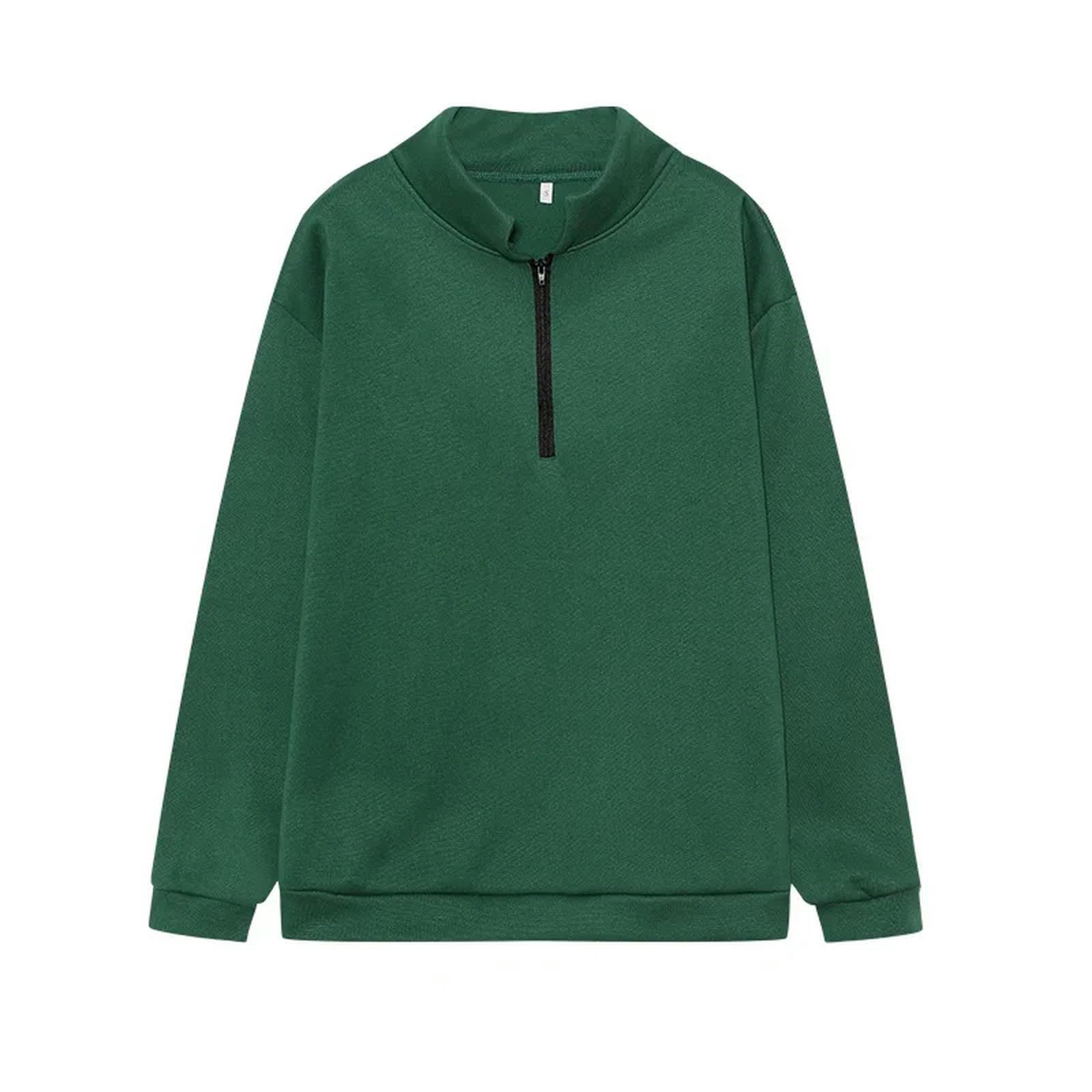 Veste décontractée style demi-fermeture éclair manches longues femme molu M idéale weekend