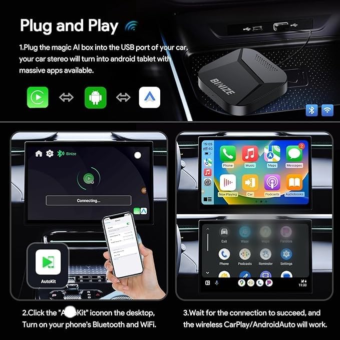 Amazon.com: Binize Box Carplay AI Box Android System Compatible Amazon.com: Binize Box Carplay AI Box Android System Compatible