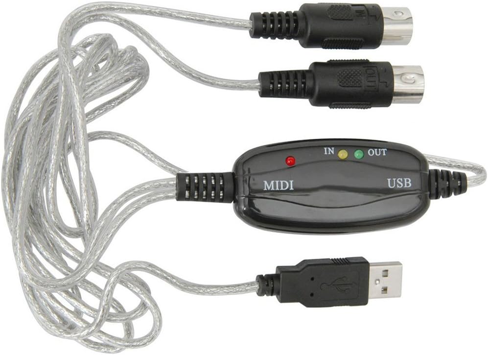 eStudio USB to MIDI Interface Keyboard Connector Cable With 16 Input / Output Channels