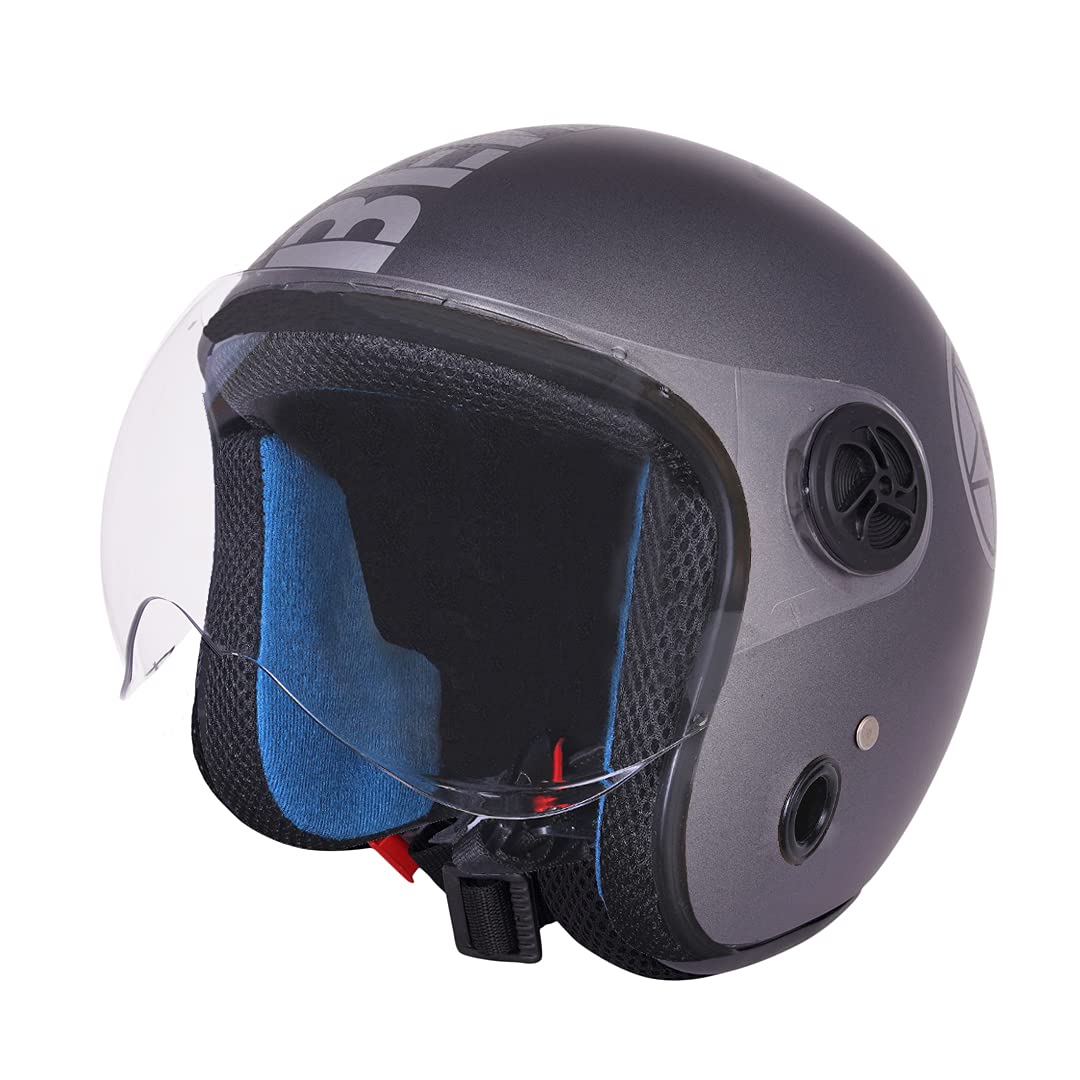 Sage Square Guardian Cruiser || ISI Certified || Open face Helmet for Unisex Adult (Grey Matte) (X-Large)-image-18