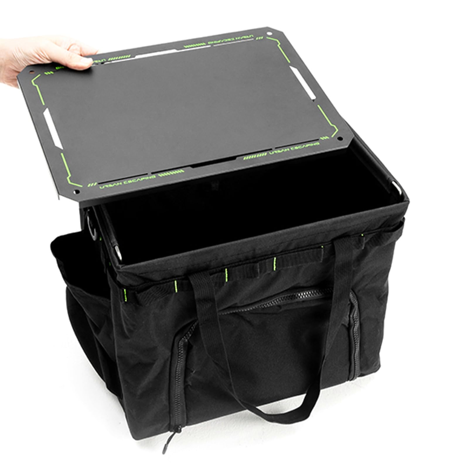 RiToEasysports Bolsa Almacenamiento Camping, Gran Capacidad 30L Soporte Carga 30kg Apertura Lateral Multifunción para Acampadores Familias Viajes Aire