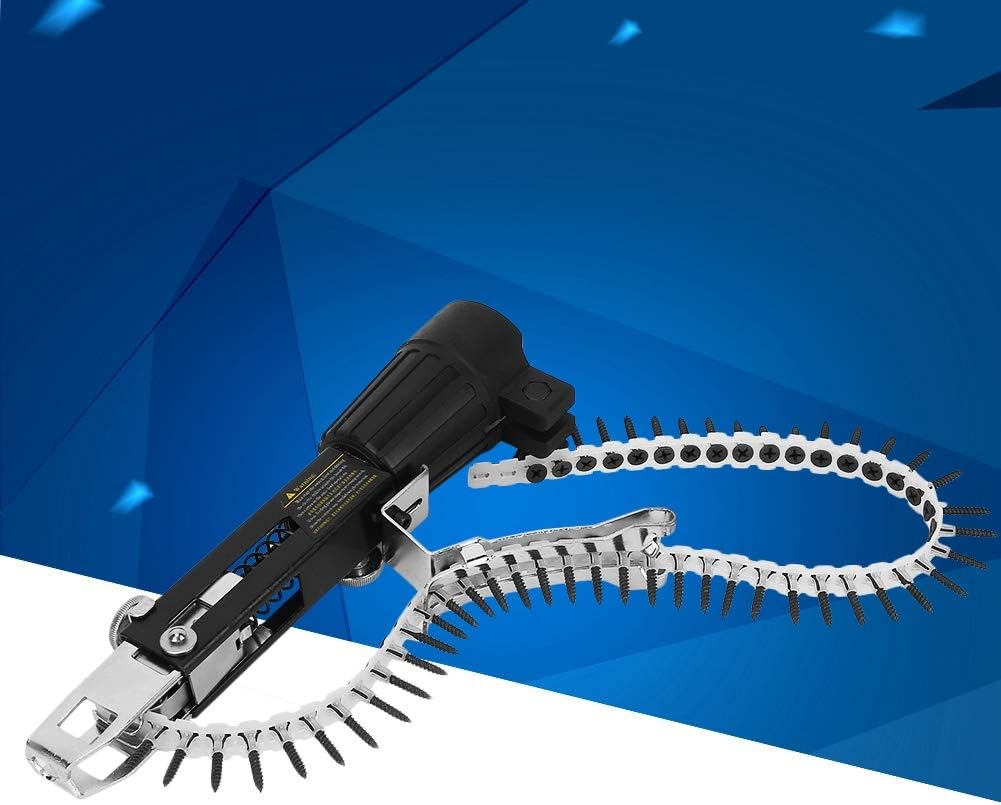 Automatic Screw Nail Gun Adapter Electric Drill Chain Woodwork Tool Cordless Power Drill Attachment Set, 1PC - - 
