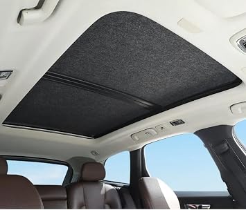 Skylight Blinders Upper for Suzuki Jimny JB64 JB74W 2019 2020 2021 2022 2023 2024 2025 | Glueless Suction Fiber Guard Sheets, Streamlined Radiation-Blocking Roof Window Overlays, Cabin Ceiling Tarps