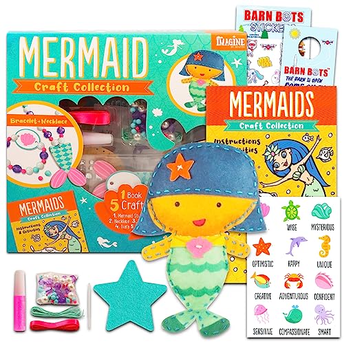 Mermaid-DIY-Crafts-Collection-for-Girls-6-8-Craft-Kit-Bundle-with-5-Sewing-Jewelry-Art-Activities-plus-Coloring-Book-Barn-Bots-Stickers-and-Door-Hanger-Mermaid-Arts-and-Crafts-Projects-for-Kids Mermaid-DIY-Crafts-Collection-for-Girls-6-8-Craft-Kit-Bundle-with-5-Sewing-Jewelry-Art-Activities-plus-Coloring-Book-Barn-Bots-Stickers-and-Door-Hanger-Mermaid-Arts-and-Crafts-Projects-for-Kids