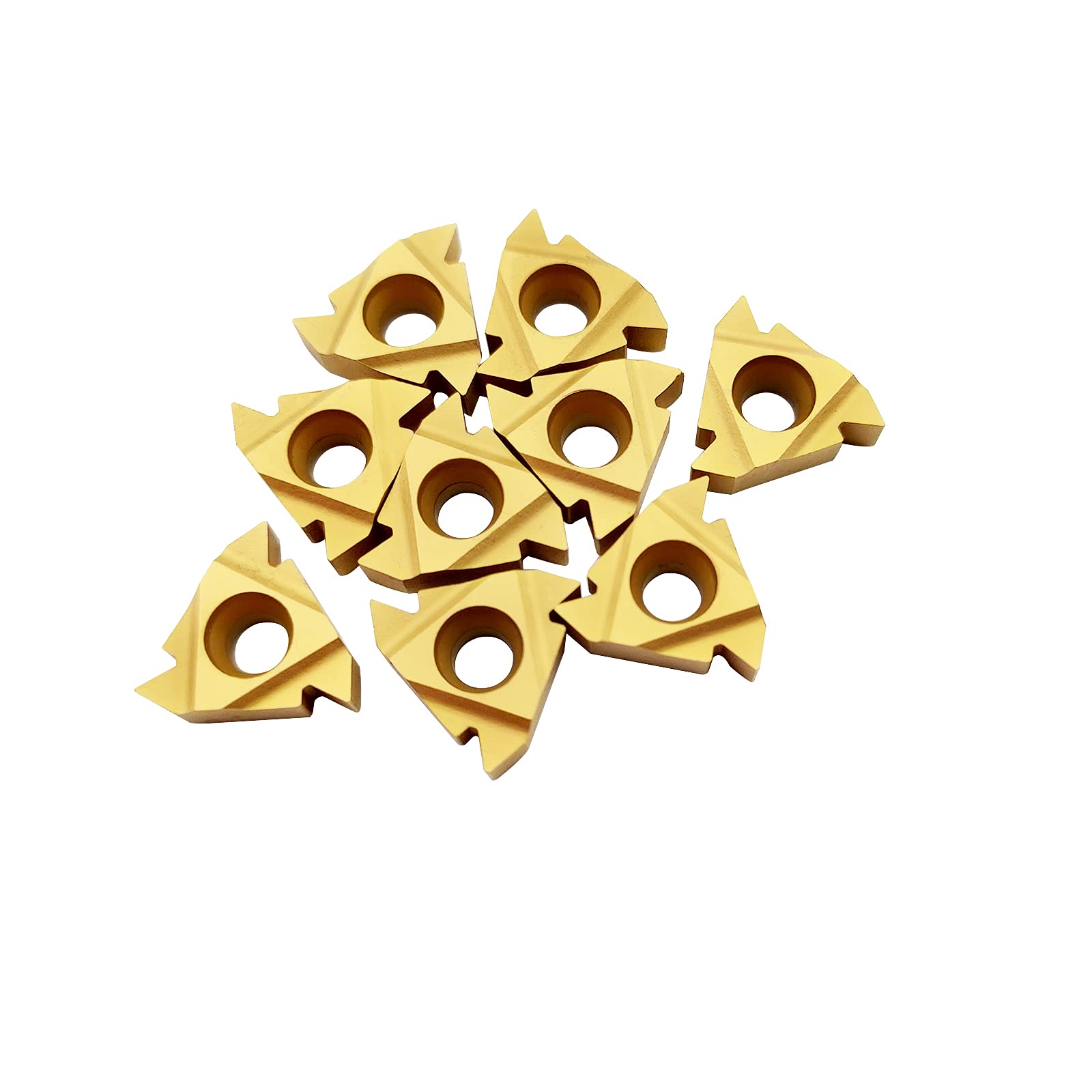 5/8" SER1616H16 Porte-outil de tournage en carbure de tungstène indexable avec 10 lames 16ER AG60 BP010 en carbure indexable.