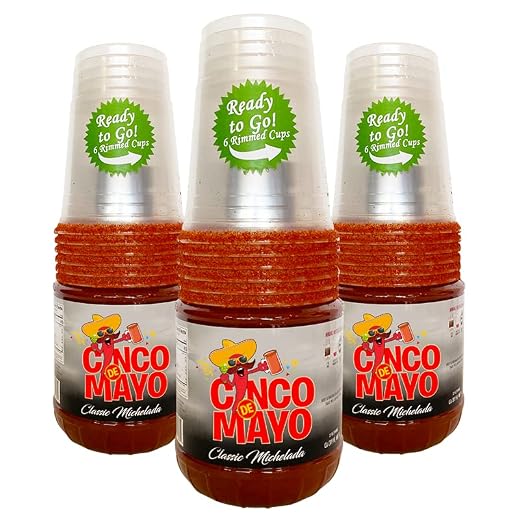 Classic Michelada Mix Craft Cocktail Mixer Cinco De Mayo Ready-To-Go 3 Pack, Just Add Beer, 32oz Bottle