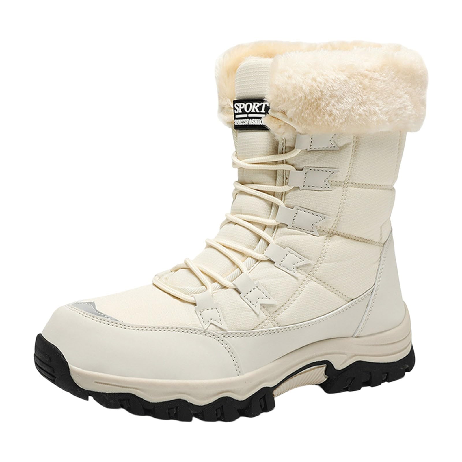 Women Insulated Winter Boots Thermal Cold Weather Outdoor Slip Traction Sole Comfortable Cushioned Warm Ankle Booties