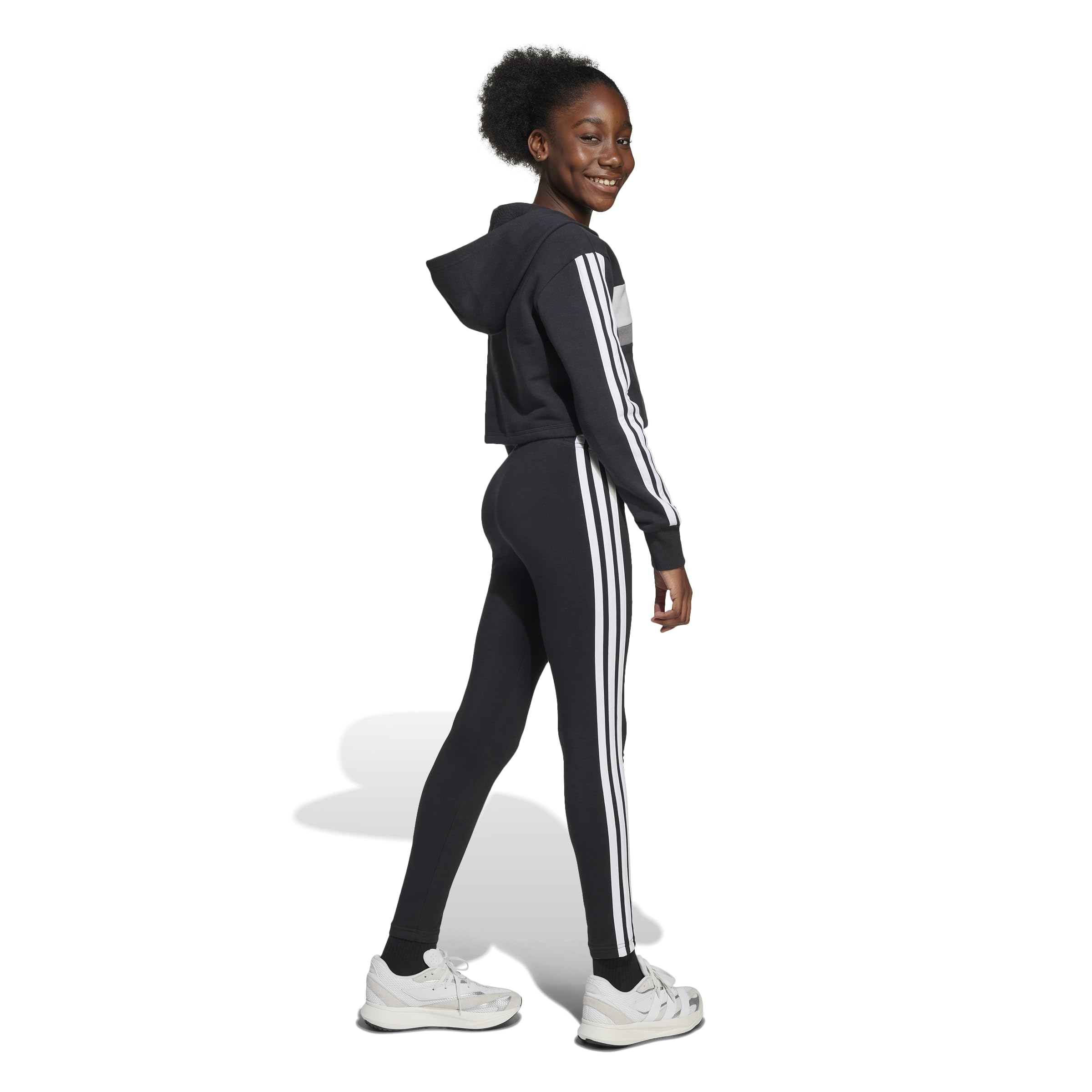 adidas Dresy Dziewczynki Seasonal Essentials Tiberio 3 Stripes Fleece Leggings Set