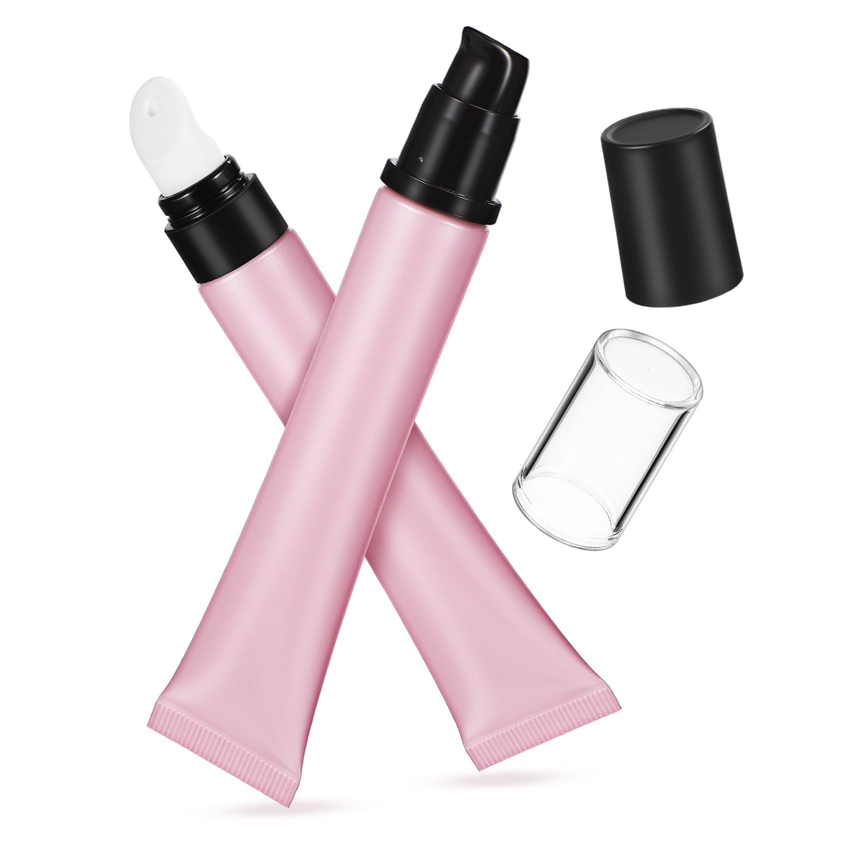 WOONEKY2pcs Squeeze Hose Mini Skincare Tubes Squeeze Tubes for Lotion Lip Gloss Tubes Sample Packing Tubes Refillable Cosmetics Tubes Lip Gloss Containers Makeup Sample Tubes Squeeze Tube