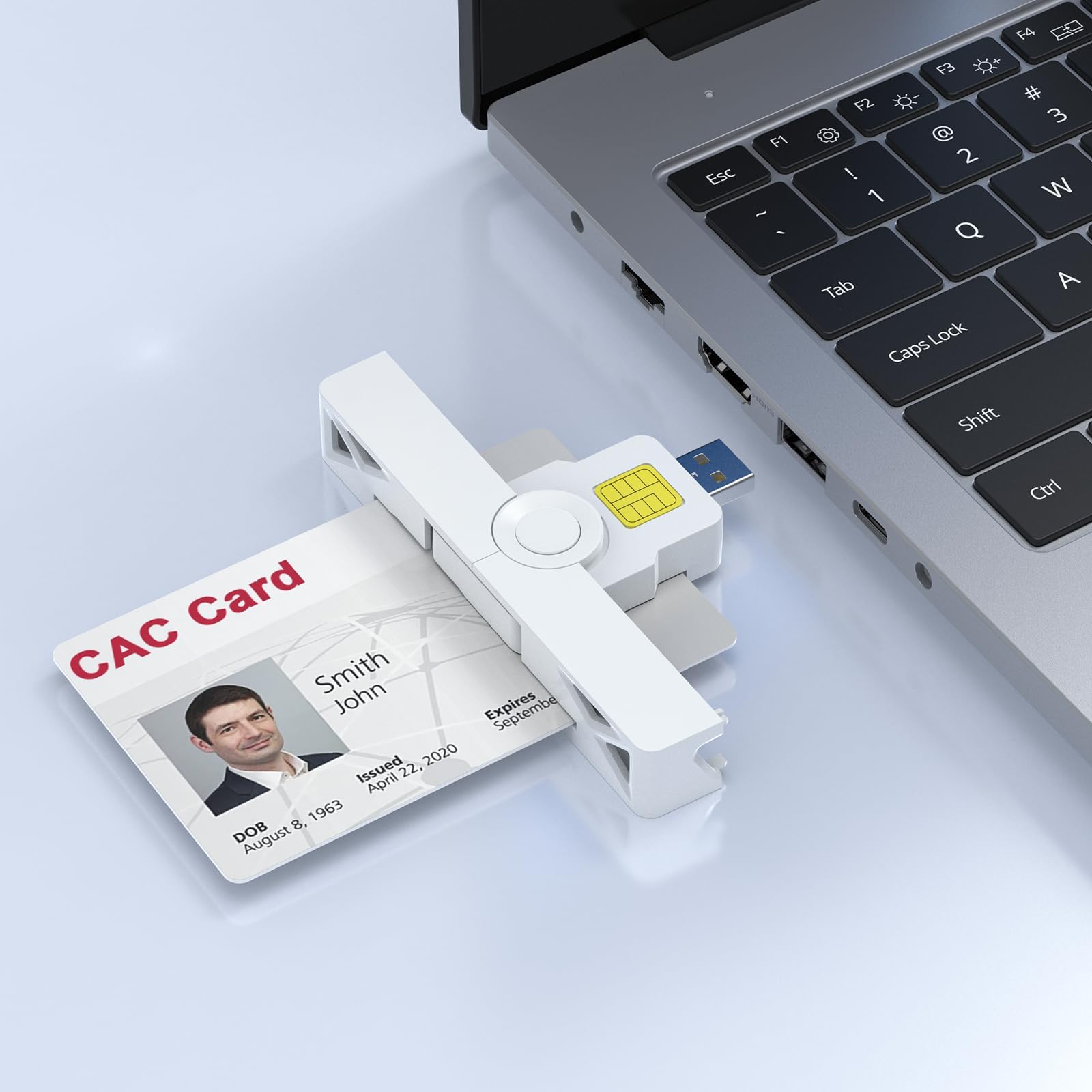 Amazon.com: USB Smartfold Type A CAC Reader, USB A DOD Military USB ...