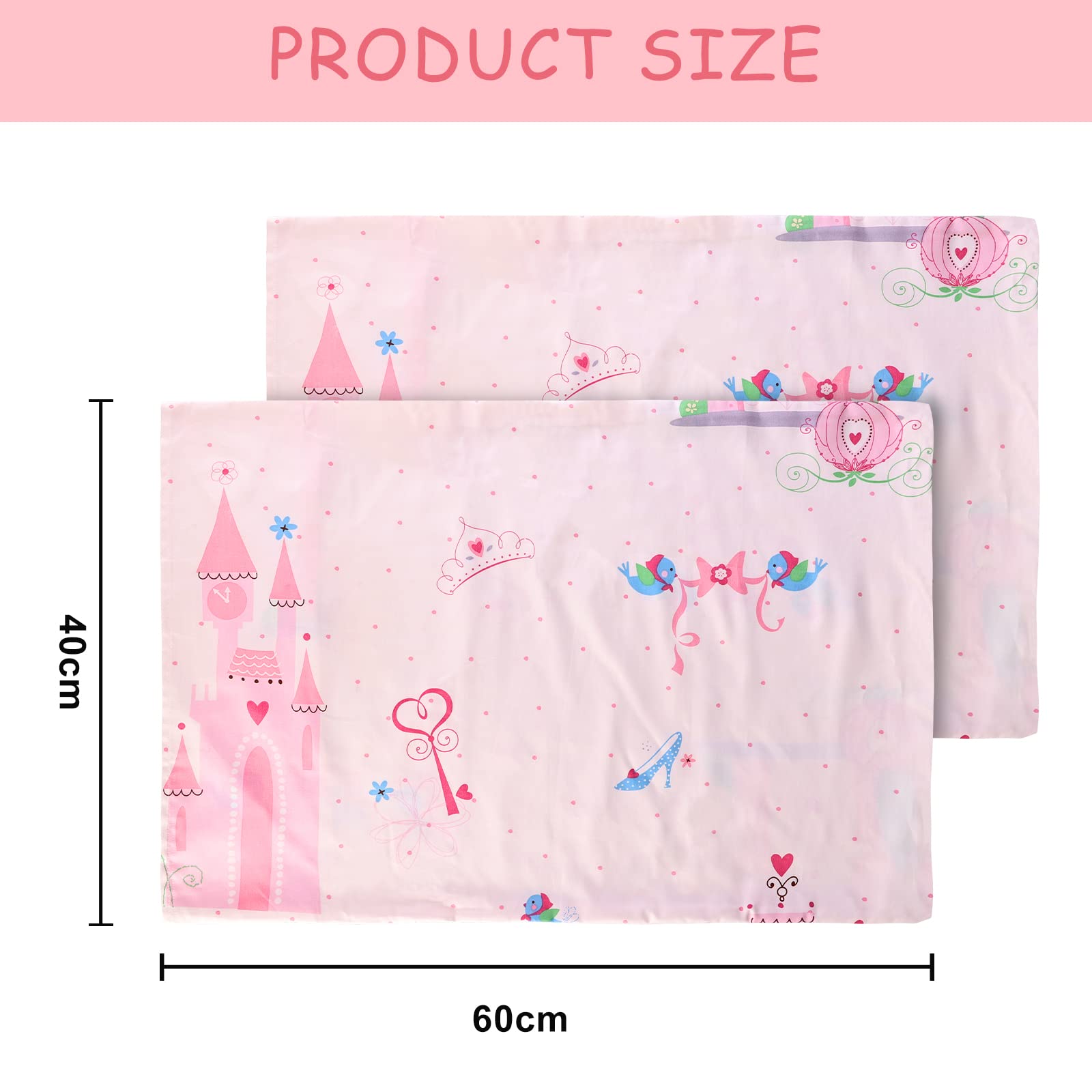 Federa per Cuscino 40 x 60 cm Cotone Morbida Traspirante Chiusura a Busta 2 Pezzi