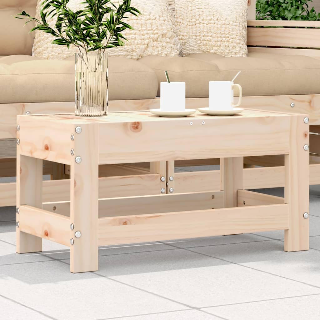 vidaXL Taburete de Jardín, Reposapiés Otomana de Palets de Relax, Mesa de Centro, Asiento para Patio Terraza, Madera Maciza de Pino