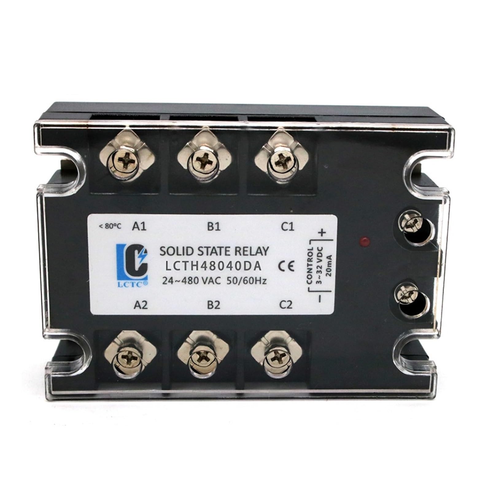 GJZIFGFWQ 3 Phase SSR 10DA 25DA 40DA 3-32V DC Control 24-480V AC Three Solid State Relay DC-AC 3-Phase 10A 25A 40A(DC-AC 10A,Nero)