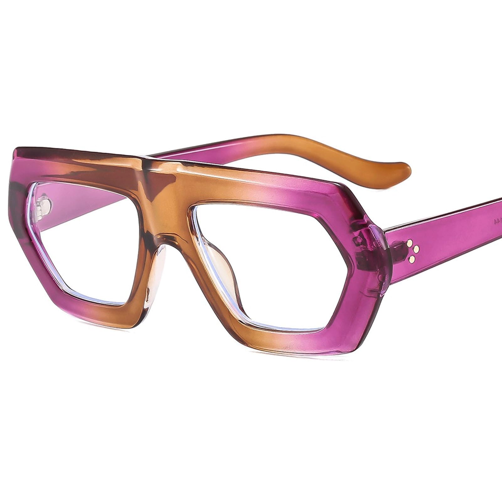 KLJUddGY Full Rim Eyewear Frames Non Prescription Eyeglasses Spectacles for Computer Anti-Blue Light Glasses Reading Glasses Unisex(Lila)