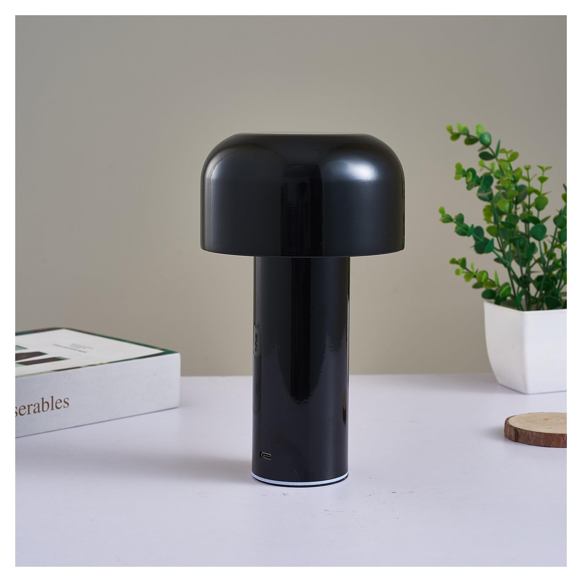 HABITZ Mushroom Table Lamp LED Table Lamp Portable USB Rechargeable Desk Lamp Touch Control Table Lamp for Bedroom,Living Room,Study,Cafe,Restaurant (Color : A, Size : 1)