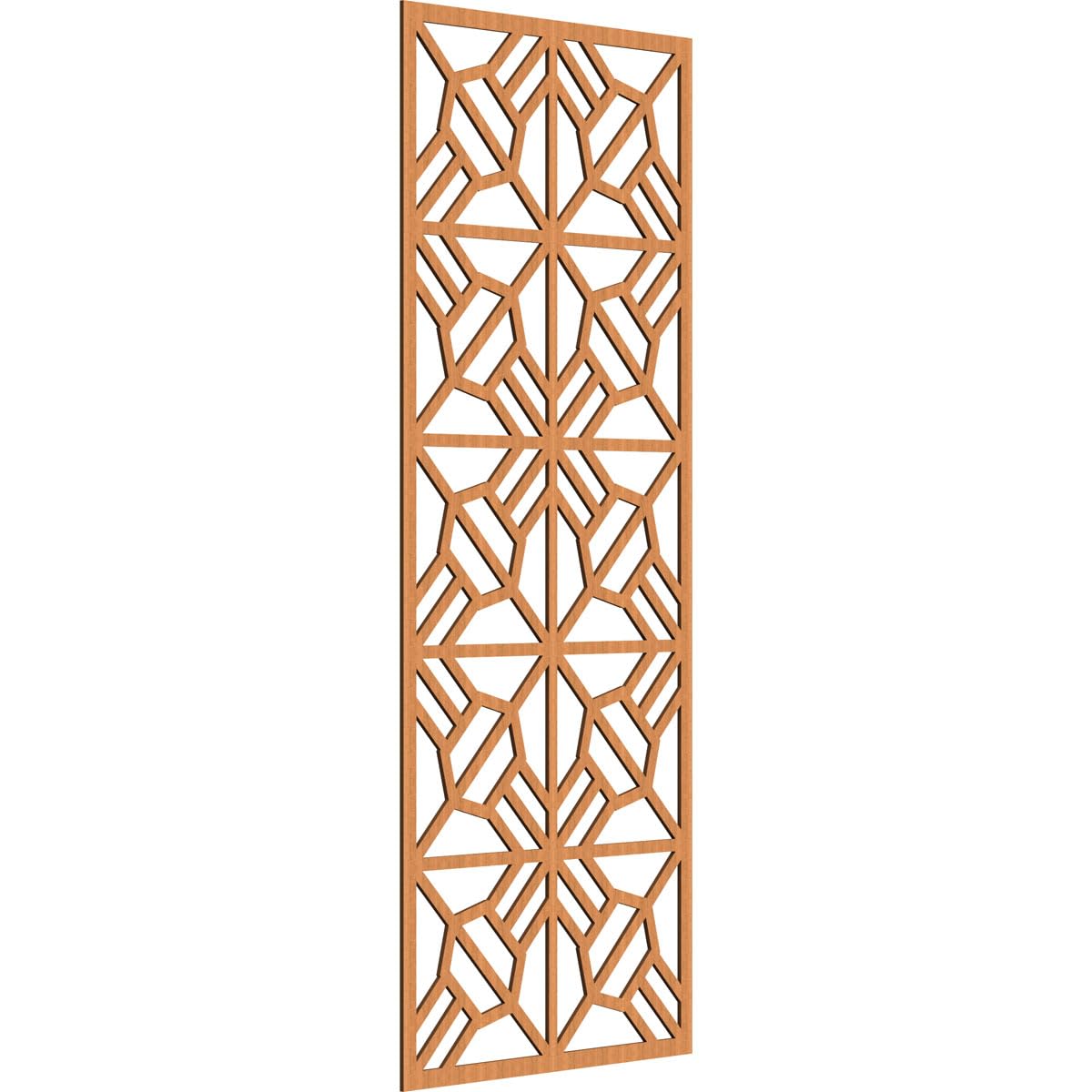 29 3/8"W x 74 3/8"H x 1/4"T Auburn Decorative Fretwork Wood Wall Panels, Cherry