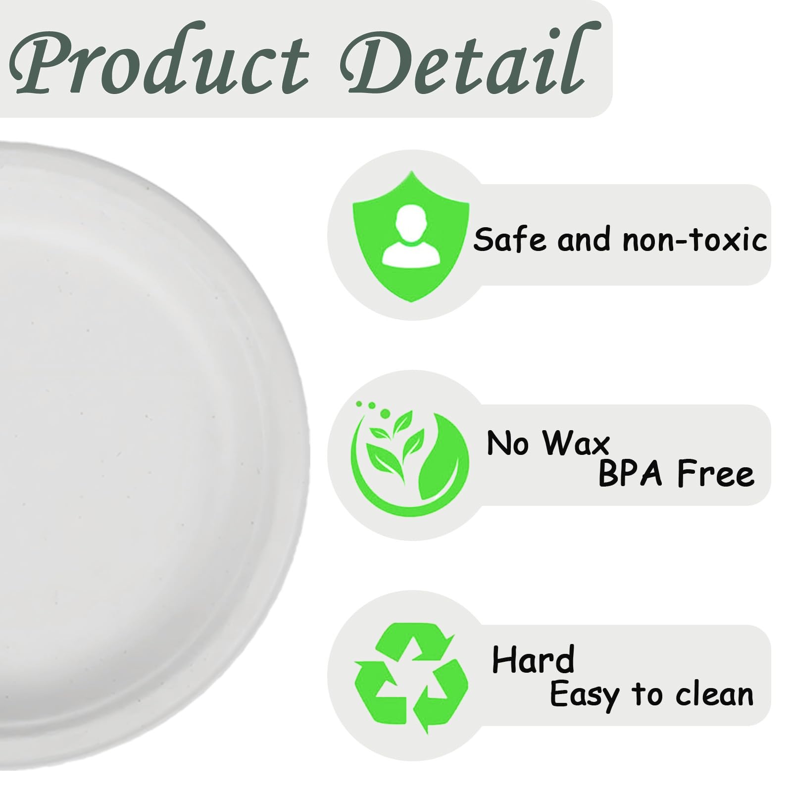 6inch Small White Paper Plates Compostable Plates,50Pcs Sturdy Sugarcane Party Paper Plate,Eco-Friendly Super Rigid Biodegradable Bagasse Plates,Heavy Duty Strong Disposable Plates for Party - Image 3