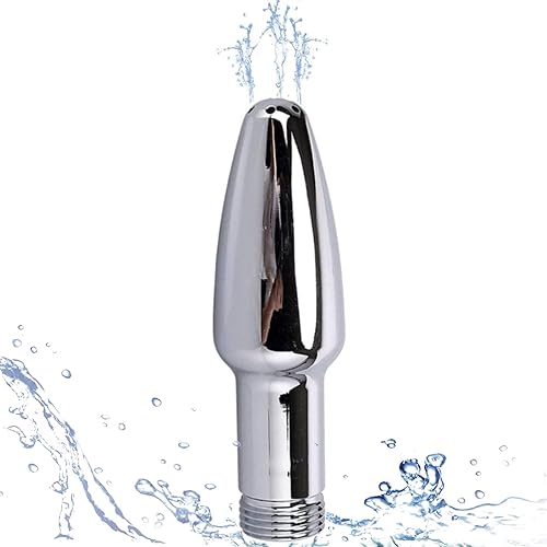 Cabezal de ducha limpio de metal, ducha enema para hombres y mujeres, higiénico privado, limpiador de ducha enema (plateado)