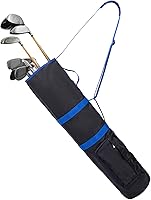 YTDYQFLZH Lightweight Foldable Golf Bag for Men - Oxford Cloth Carry Bag Holds 8-12 Clubs, Compact Travel Storage with Adjustable Strap