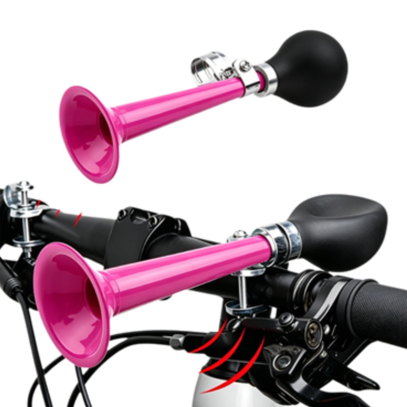 Bike Horn, Classic Bike Horn Retro,2.2inch Portable Vintage Bicycle Horns,Classic Bugle Hooter,Metal Bikes Air Horns Bicycle Hooter Bikes Handlebar Bell for Adult Kids Biking Accessories โ image 1