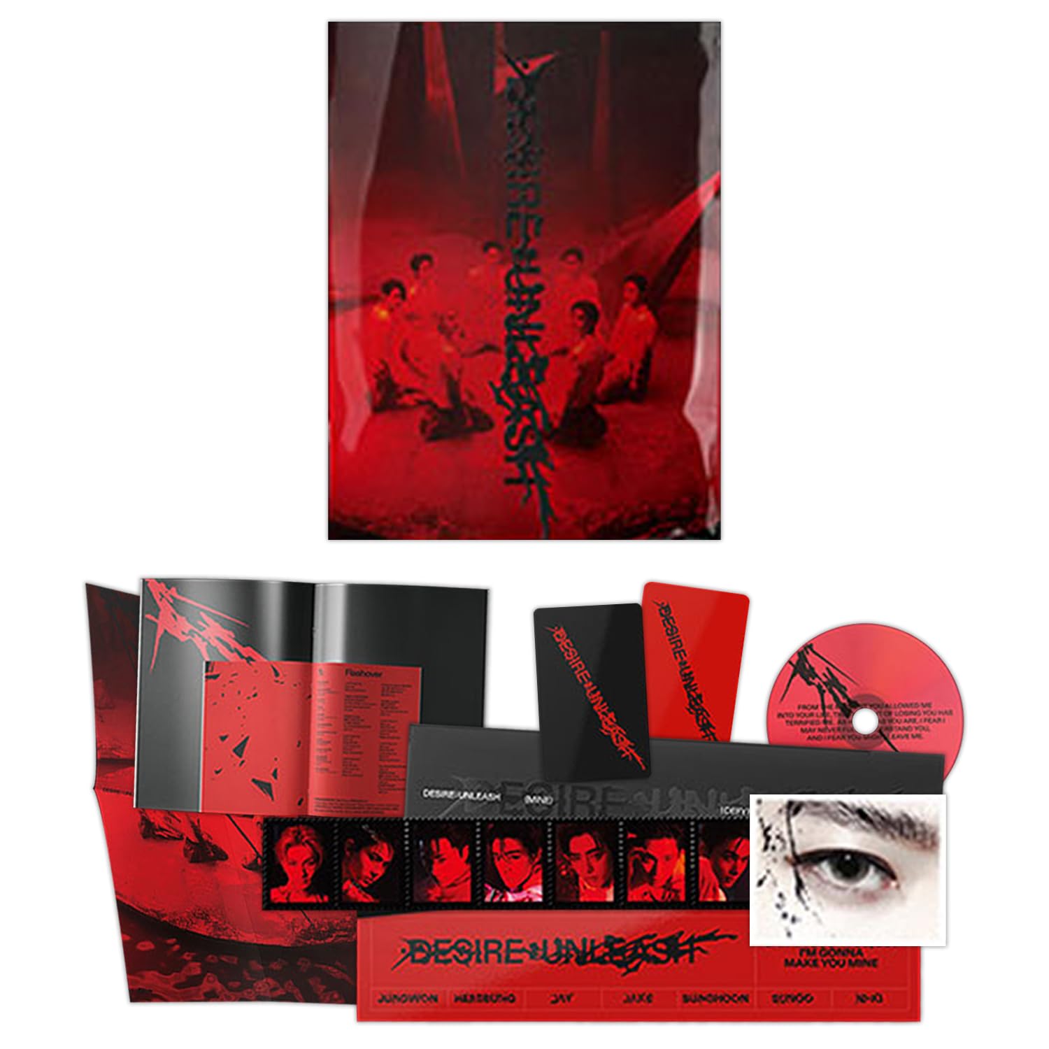 DESIRE : UNLEASH [MINE Ver.] + 2 Pin Badges + 4 Extra Photocards