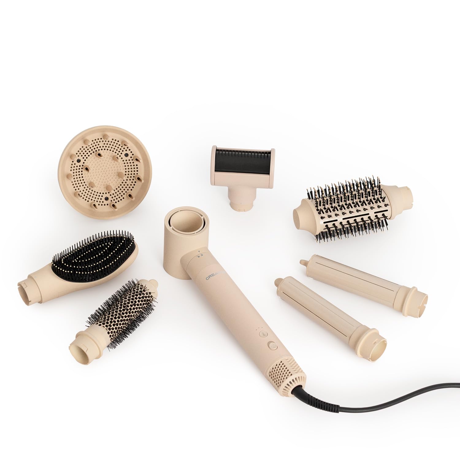 CREATE/​ION STYLER PRO ADVANCE/​Cepillo de aire secador y moldeador iónico 8 en 1 cerámico arena/​Motor DC Brushless, 2 velocidades, 3 temperaturas, función frío, estuche de almacenaje, 1400W