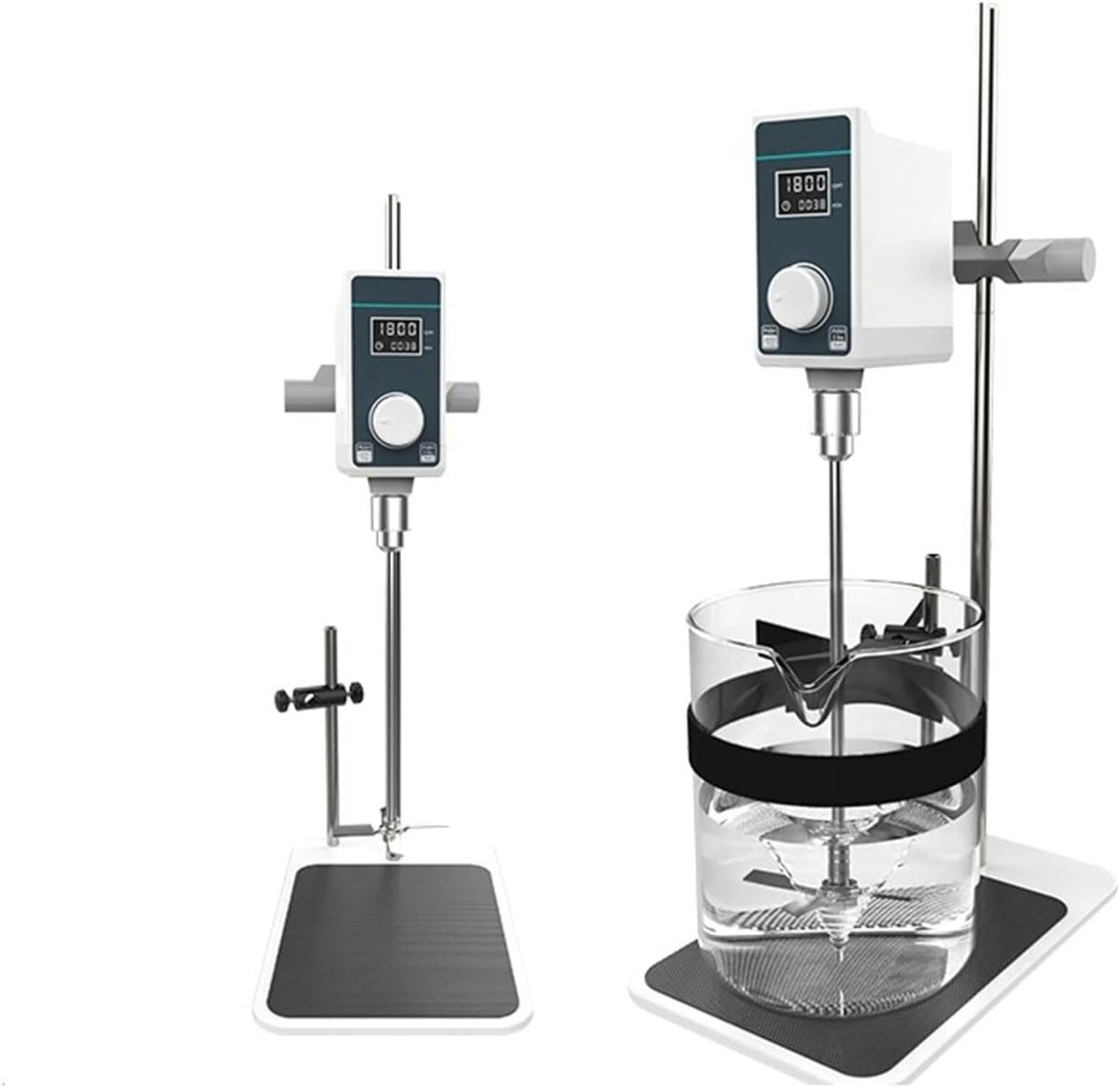 Agitador magnético, agitador eléctrico superior con pantalla digital, altura ajustable, gran capacidad, alta velocidad para uso en laboratorio