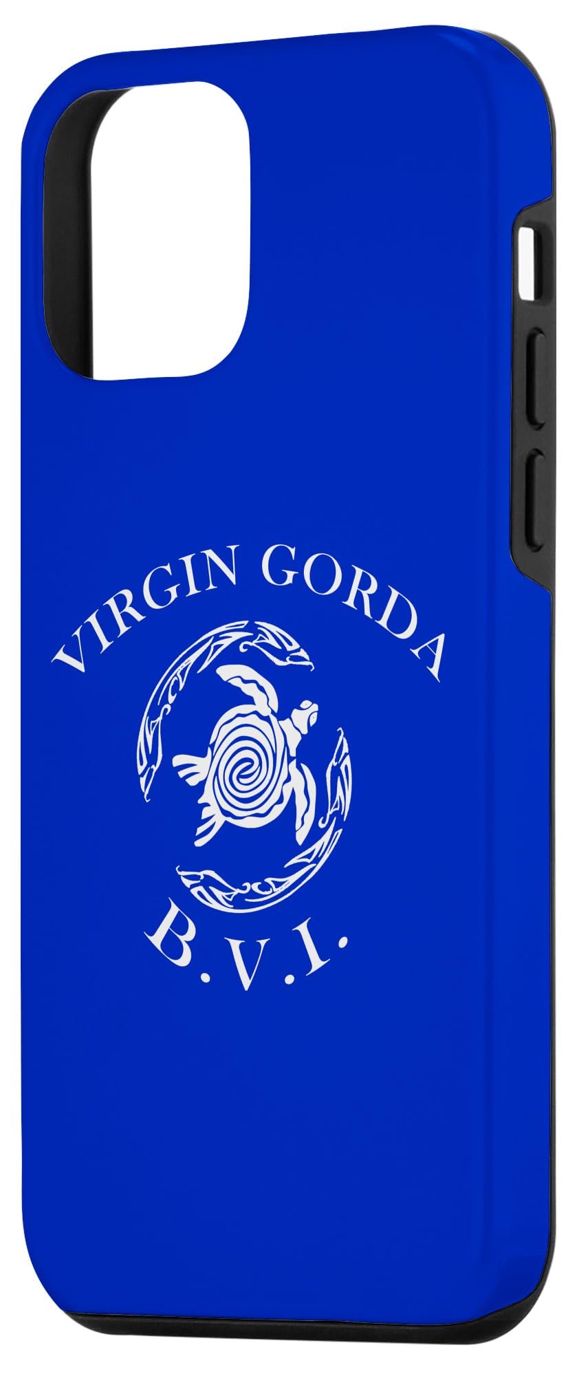 iPhone 12 mini British Virgin Islands Vintage Tribal Turtle Case - Image 2