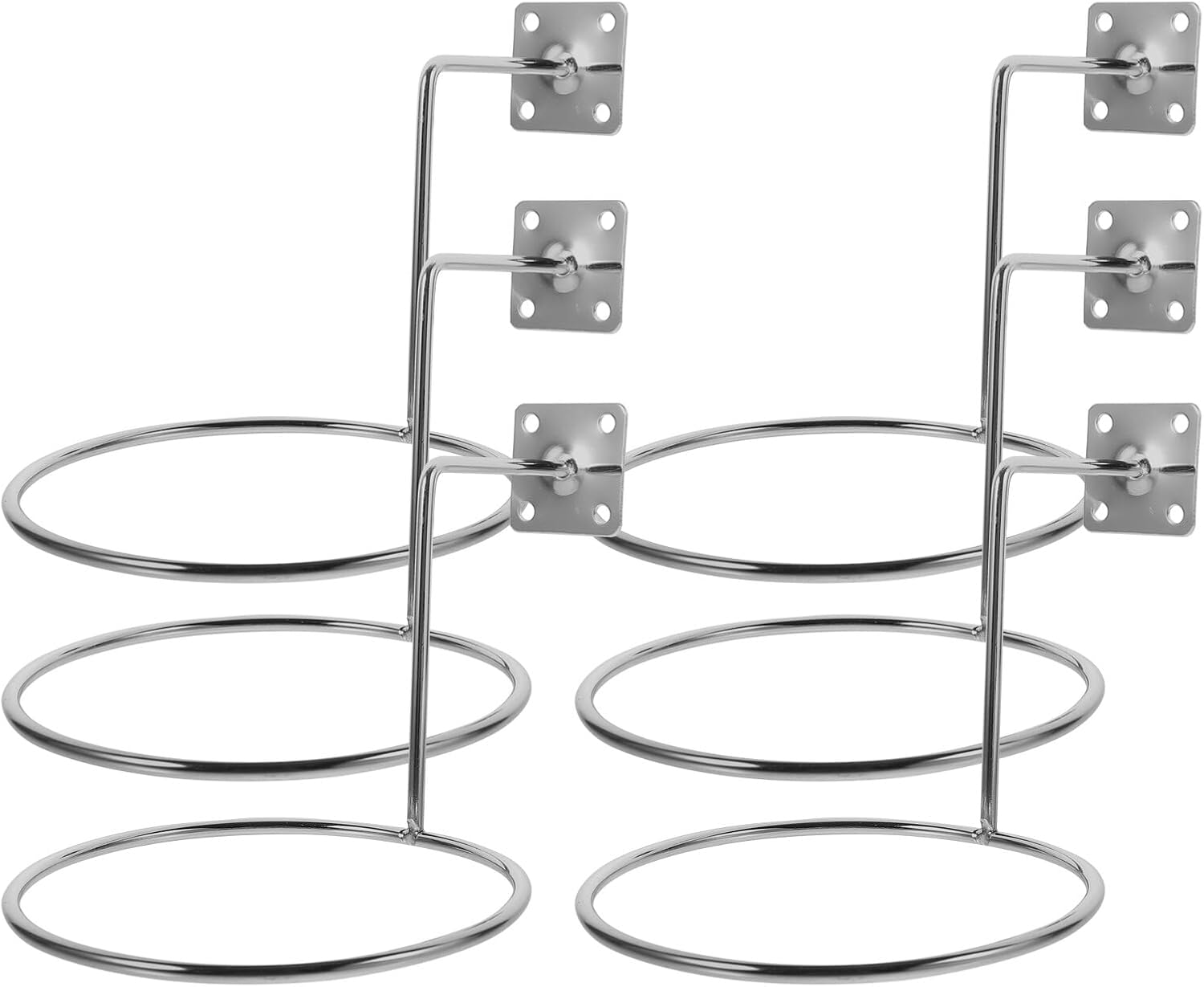 Ciieeo 6pcs Wall-Mounted Basketball and Soccer Ball Storage Stands Sturdy Basketball Holder Display Rack for Sports Equipment Organization in Garage and Home