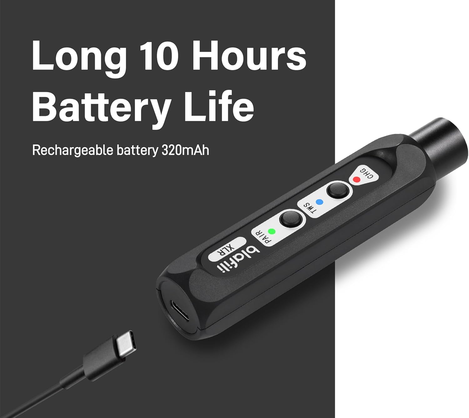 XLR Portable Bluetooth v5.1 Music Receiver, aptX HD aptX Low Latency AAC SBC TWS, Rechargeable Battery 10hrs Long Playtime, USB-C DAC for Mixing Console Desk, Audio Mixer, PA DJ System - Image 7