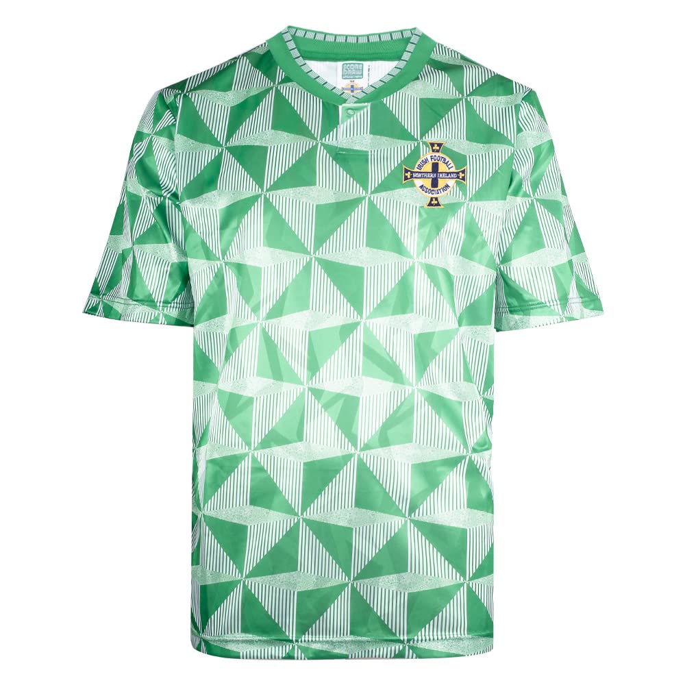 Score Draw Northern Ireland 1990 Shirt Green