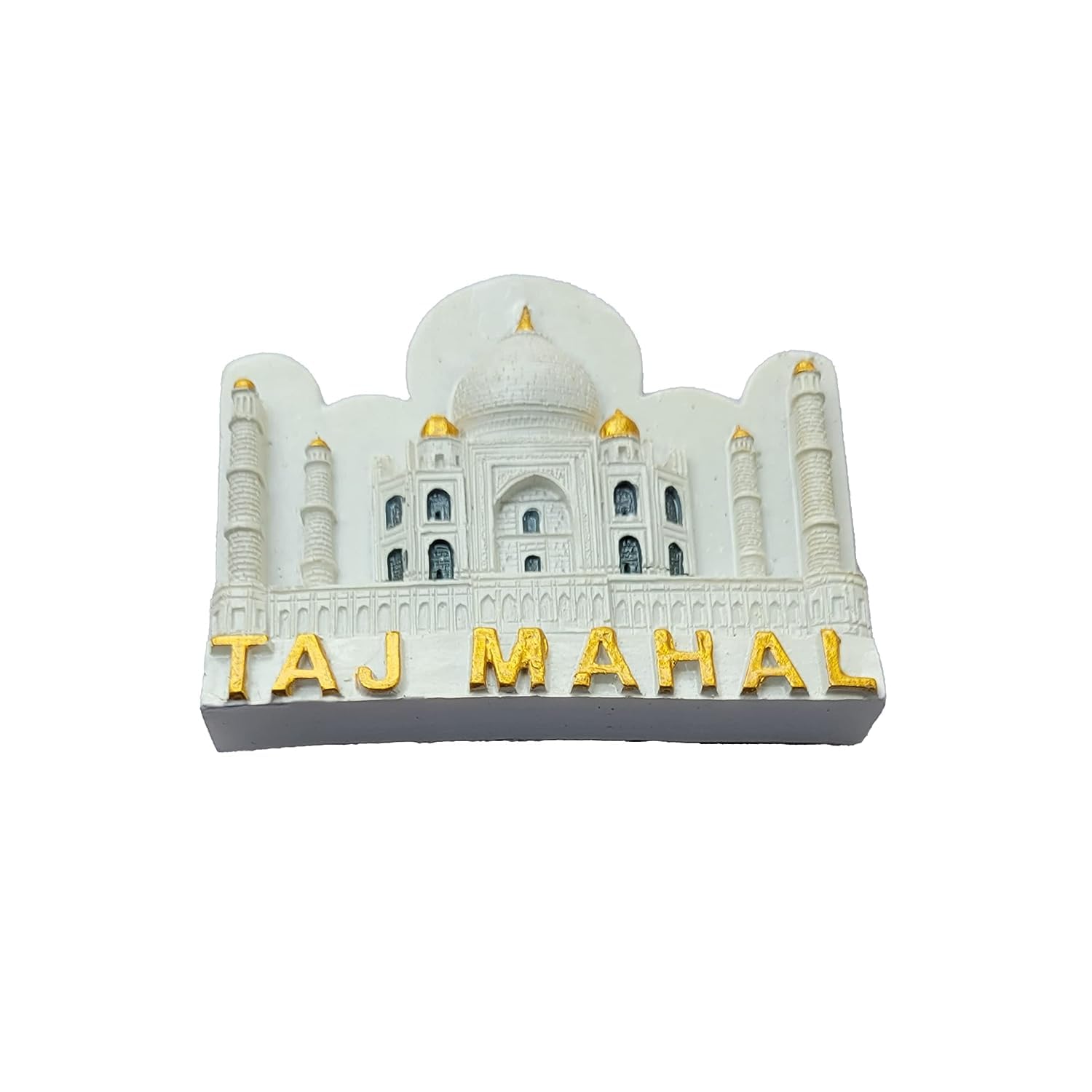India Souvenir Ceramic Taj Mahal Fridge Magnet (White) M-663