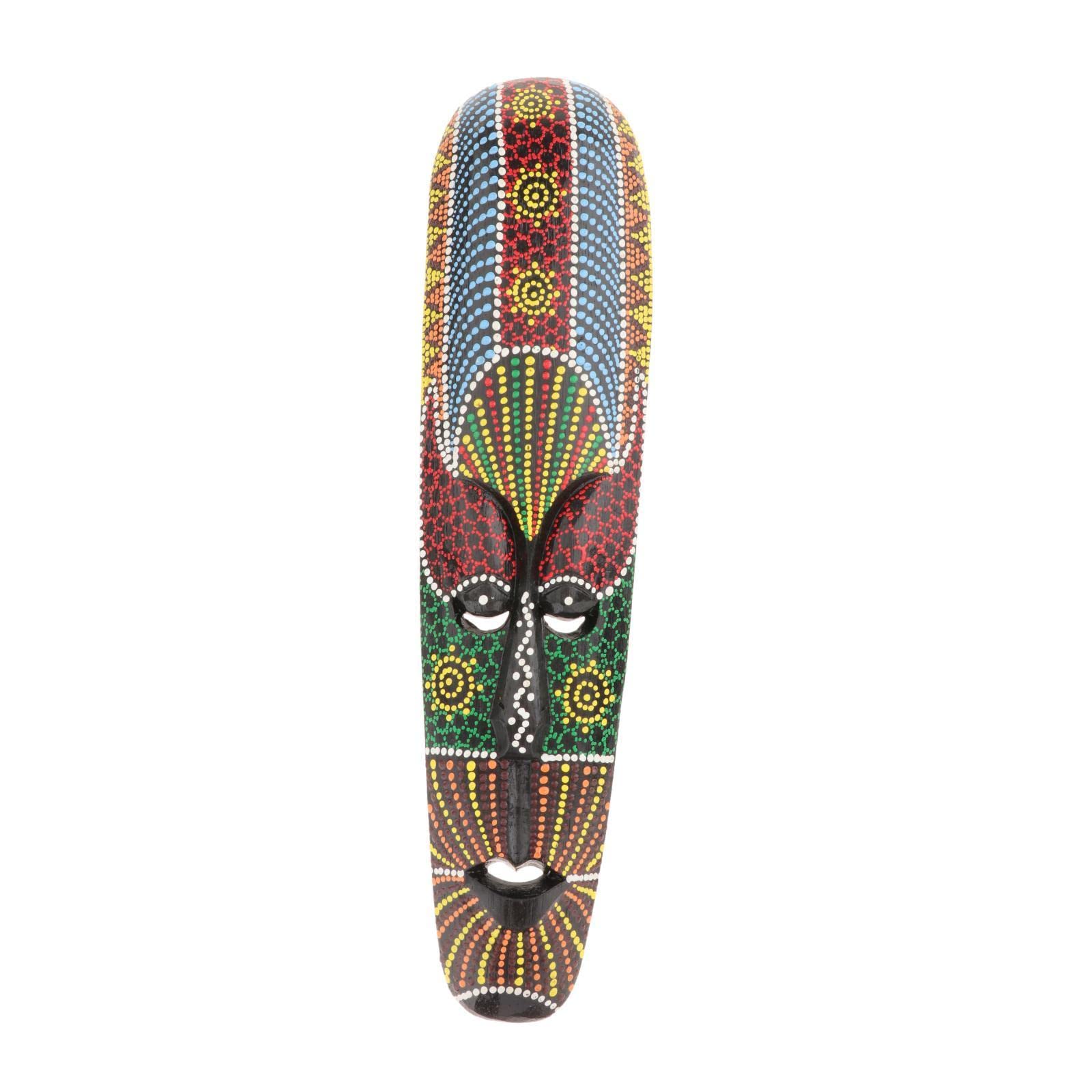 Wooden African Hand Carved Tribal Face Mask Painting Wall Hanging Folk Art 50 cm