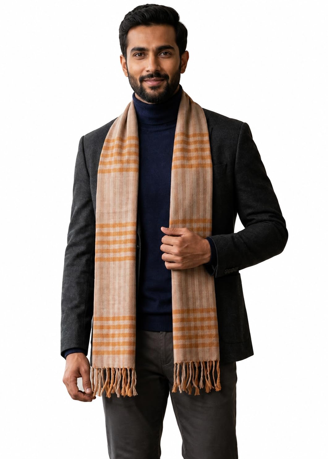 Premium Hand Woven Muffler for Men & Women | Soft Warm Winter Neck Scarf | Lightweight Unisex Stole for Cold Weather & Daily Wear Fashion Accessory-image-32