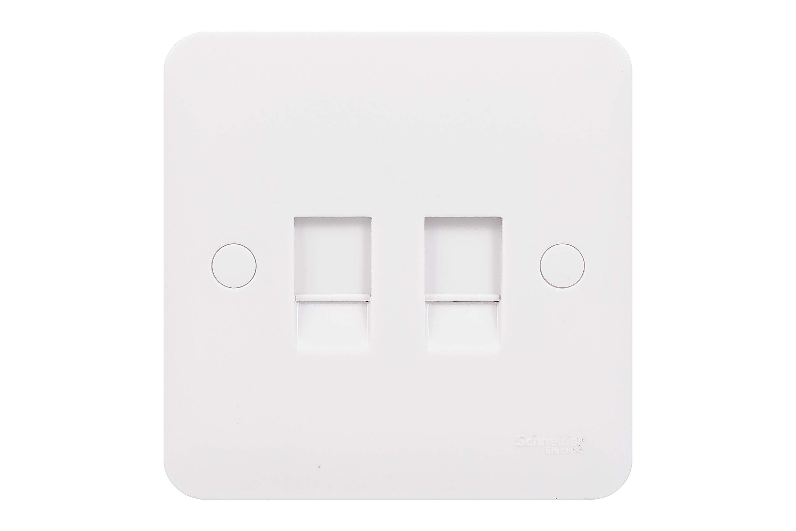 Schneider Electric Lisse 2-Gang RJ45 Cat 6 Data Socket, Matt White