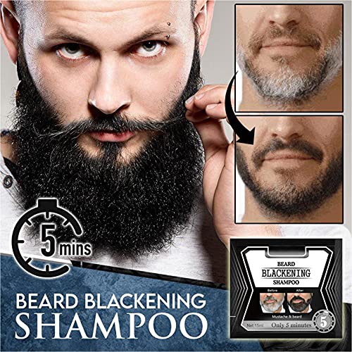 Beard Blackening Shampoo, Men'S Dyed Beard Blackening Shampoo, Fashion Natural Without Stimulation Beard Shampoo - Image 6