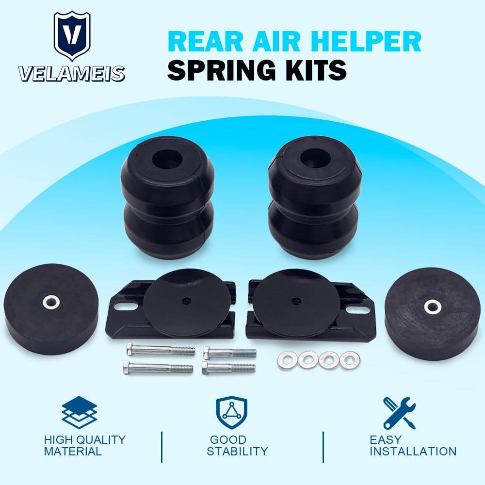 Rear Rubber Helper Suspension Spring Kits Compatible with 2003-2024 Ram 3500 RWD/4WD Pickups DR3500CA