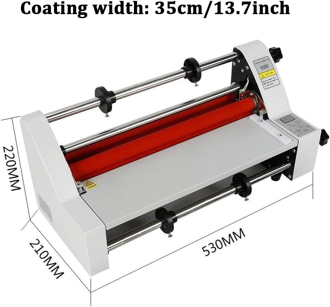 Laminator rolkowy na zimno i gorąco do dokumentów, zdjęć i kart, laminowanie jednostronne i dwustronne z 4 rolkami