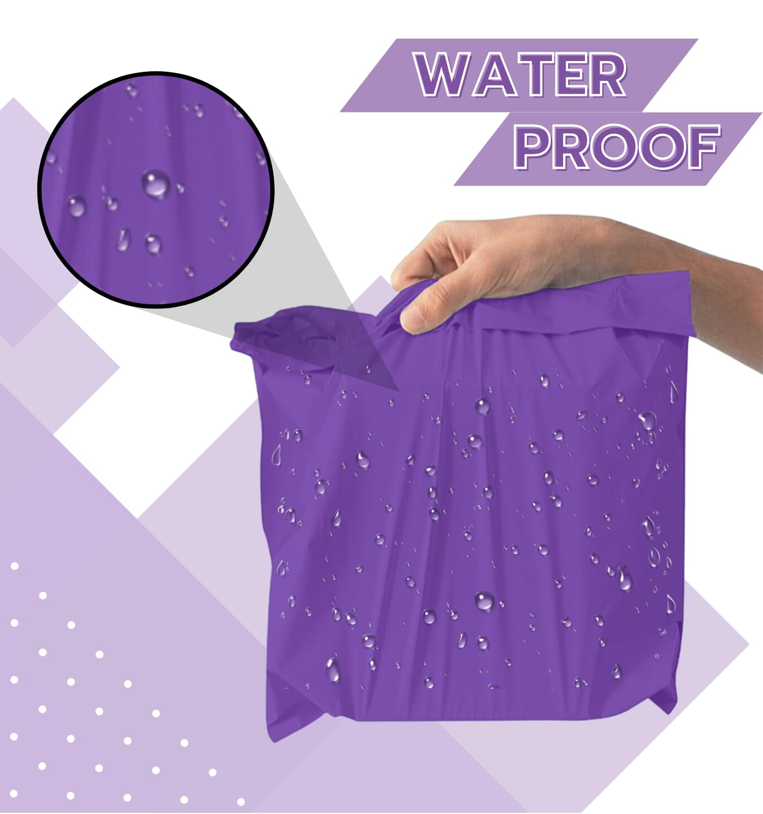 50 Pezzi Viola Corriere Buste Postali Pacchetto Di Imballaggio Busta