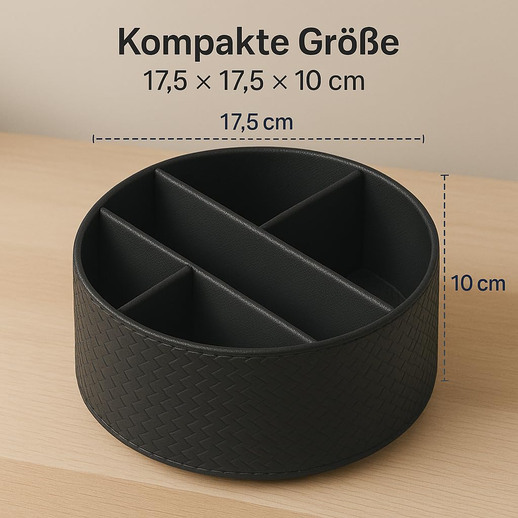 Mueble Auxiliar Cocina Organizador De Mandos A Distancia De Cuero Fintie - 5 Compartimentos, Estilo Moderno - Para Escritorio O Mesa De TV Porta Mandos TV Fintie