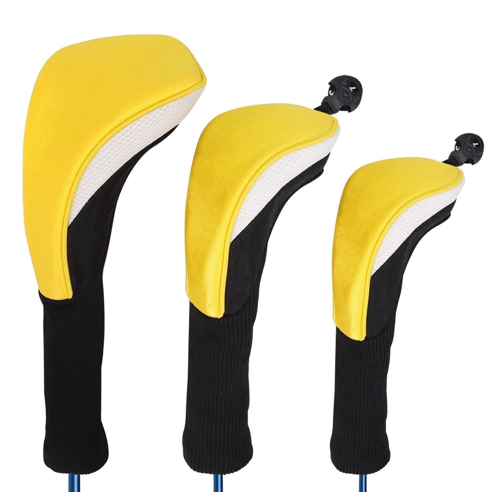 3 Fundas for Cabezas de Palo Golf Madera Blanda, for Profesionales Funda para Cabeza de Palo de Golf