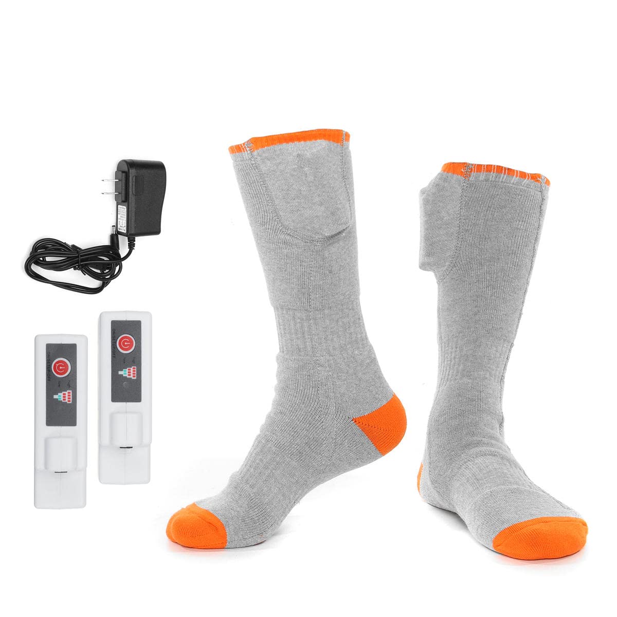 YONGYAO Riscaldamento Elettrico Calze Tubo scaldante Universale Unisex riscaldato per l'inverno Freddo-Grigio
