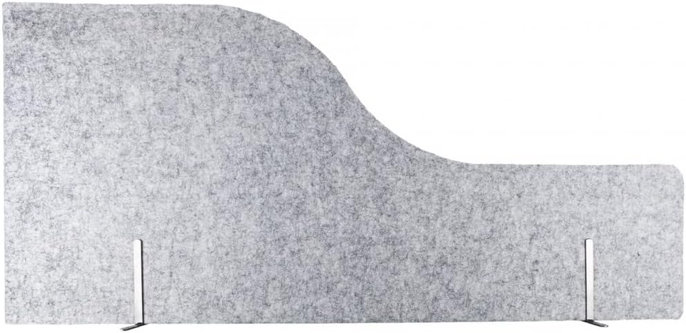 VERSARE SoundSorb Desktop Privacy Panels | Noise Dampening Modesty Panels for Desks | Edge Clip Mounts | PET Material | 48" x 24" Marble Gray Panels with Edge Clips