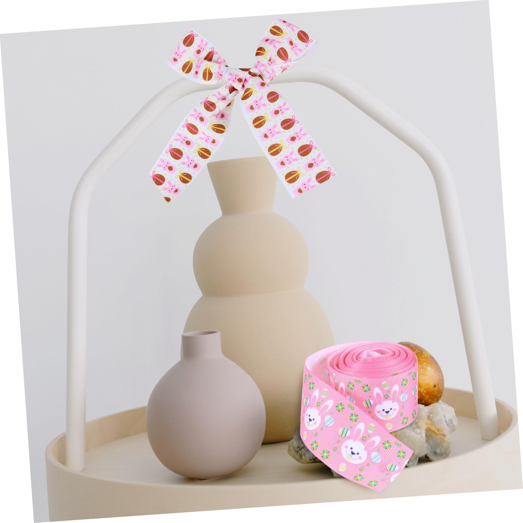 Operitacx 9rollen Polyesterband Mit Buntem Osterhasen-design Geschenkband Für Ostern Bastelprojekte Und Dekoration Breit