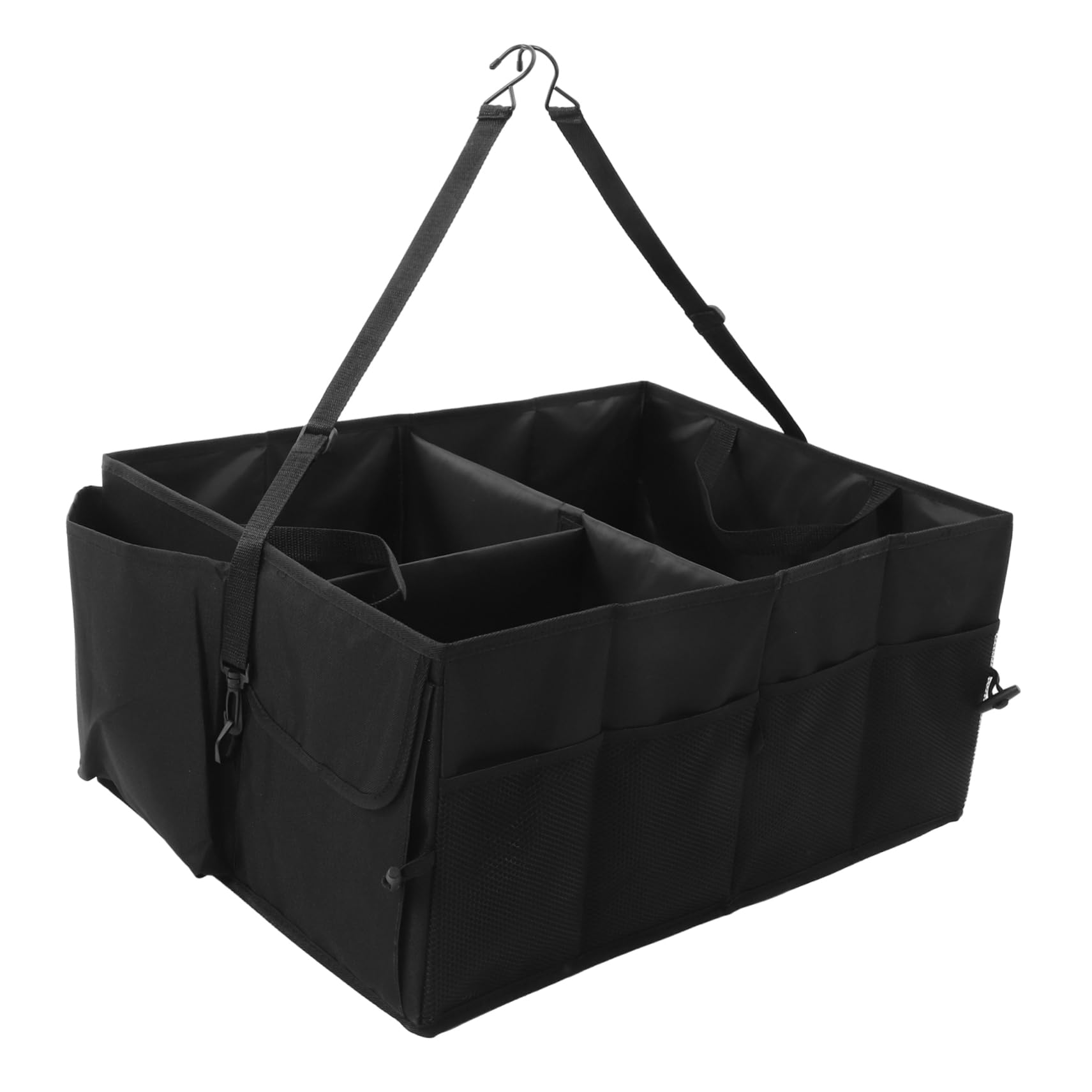CHILDWEET Boîte de Rangement de Coffre de Voiture Pliable Noir en Polyester