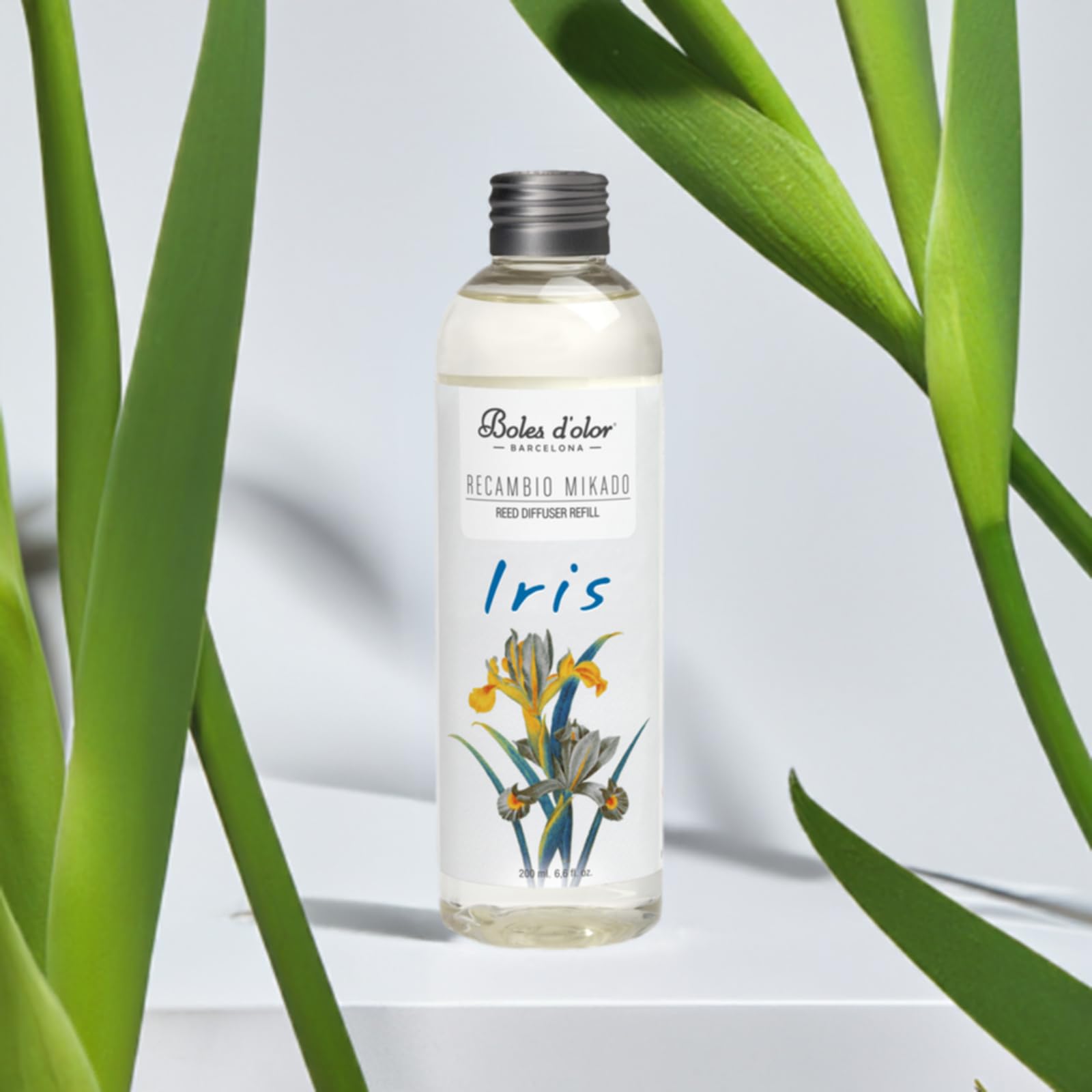 Boles d'olor Recambio Mikado Ambientador Difusor de Perfume para Hogar Iris 200 ml.