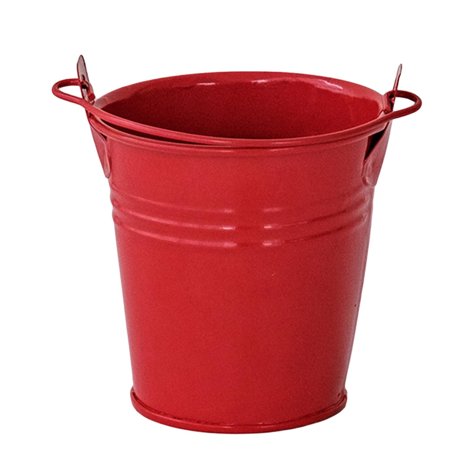 Glifora Storage Bucket with Handle - Thickened Anti-Rust Iron Container, Flower Pot Desktop Organiser for Makeup Brush and Pen