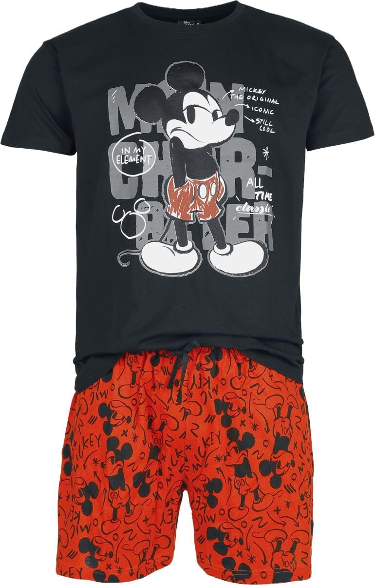 Mickey Mouse Minnie & Topolino Uomo Pigiama Multicolore Regular