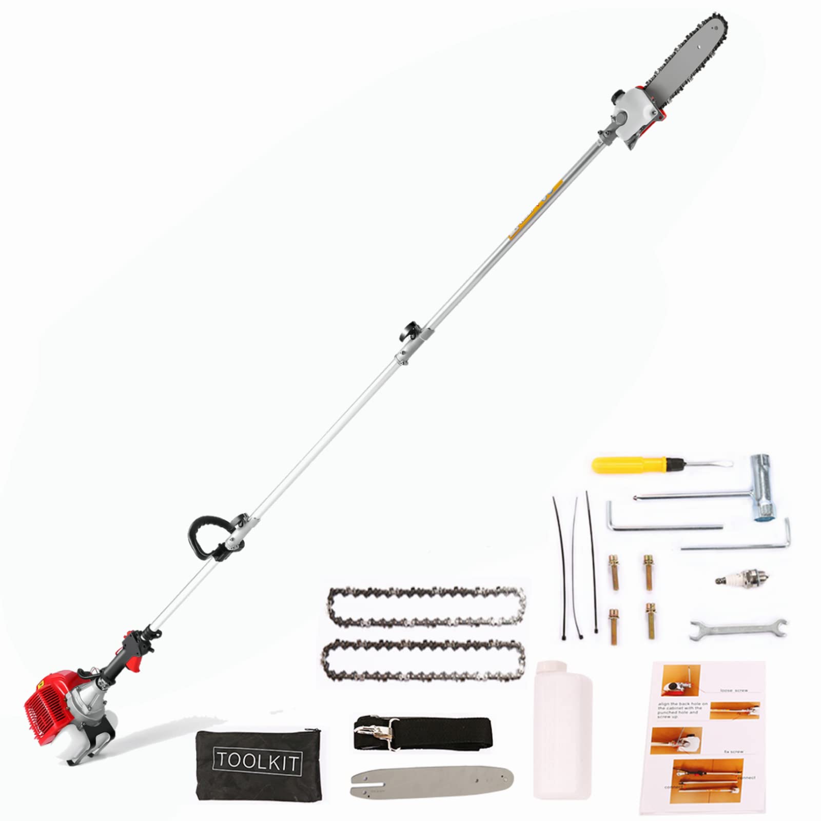 COOCHEER 58CC Gas Powered Pole Saw 