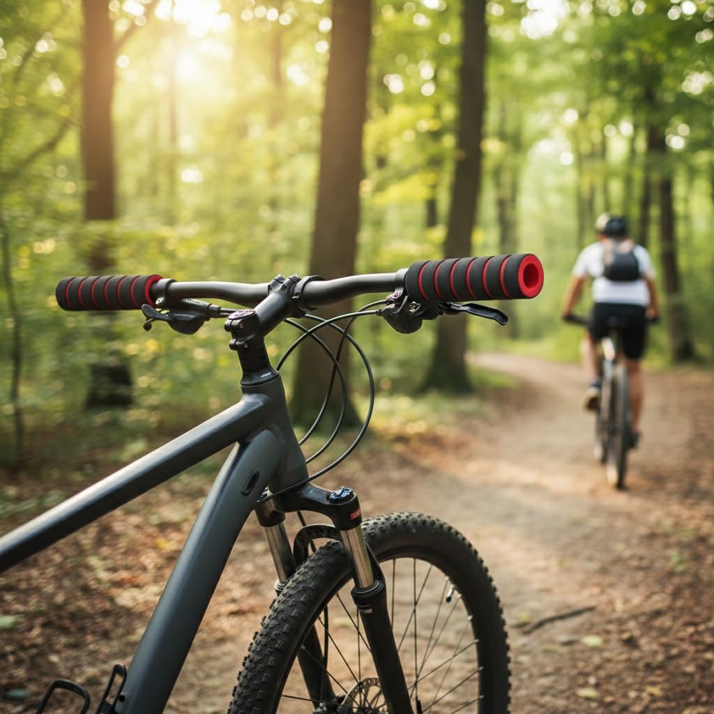1 par de empuñaduras de espuma antideslizante para manillar de bicicleta y motocicleta, fundas de agarre de esponja suaves y duraderas para ciclismo, carreras de carretera, protección de palanca de